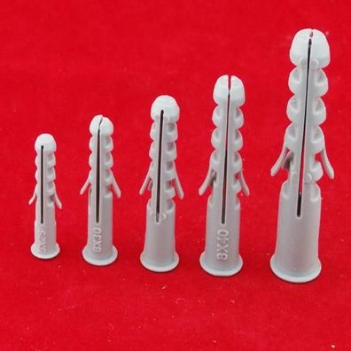 100 Stück / Los Nagel erweitern 4 5 6 7 8 10 12 14 16 mm Kunststoff-Wandstecker - 4
