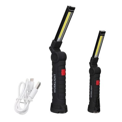 Cob LED Taschenlampe tragbare USB wiederaufladbare 5-Modus-Arbeitsscheinwerfer -