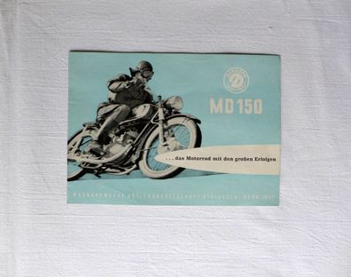Dürkopp MD 150 Motorrad original Werbung Reklame Prospekt Oldtimer