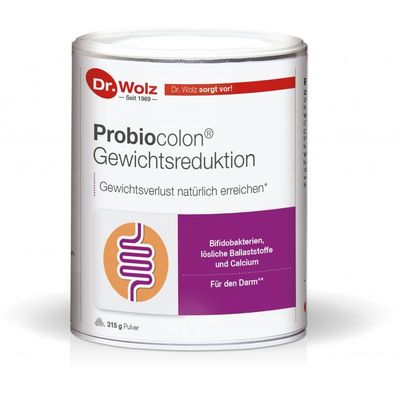 Probiocolon® 315g Pulver mit Inulin B6 Glucomannan zur Gewichtsreduktion* - Dr. Wolz