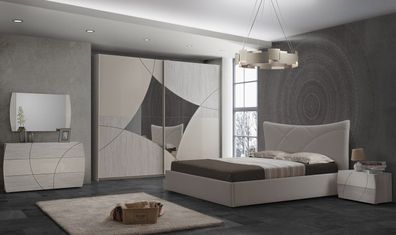 NEU Schlafzimmerset Alessia Beige elegantes Design Italienisch Set modern