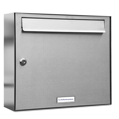 1er Premium Edelstahl Briefkasten Anlage für Außen Wand Design Postkasten L