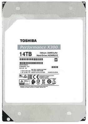 Toshiba Performance X300 14TB 3,5 Zoll 7200RPM SATA III 256MB HDWR21EUZSVA