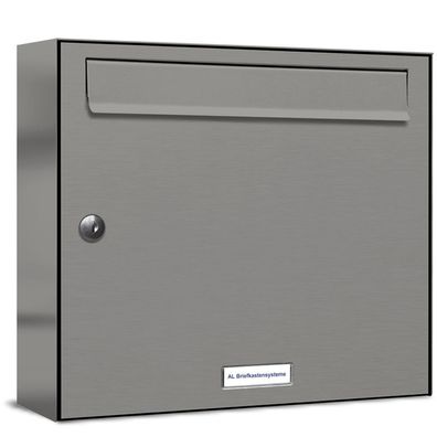 1er Premium Briefkasten RAL Farbe 9007 für Außen Wand Postkasten S