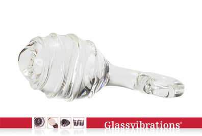 Glassvibrations Glasplug Der Eistropfen XXL Glas Plug Sexspielzeug Anal Massage