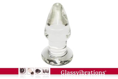 Glassvibrations Glasplug Der dicke Kegel XXL Glas Plug Sexspielzeug Anal Massage