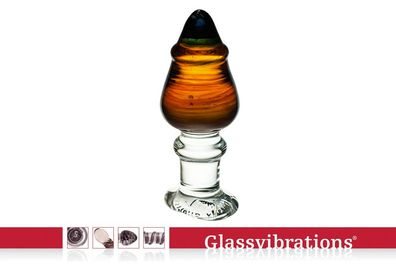 Glassvibrations Glasplug Bunter Flitzer Glas Plug Sexspielzeug Anal Massagegerät