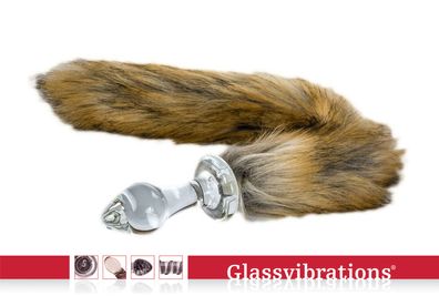 Glassvibrations Glasplug Durchtriebener Fuchs Glas Plug Sexspielzeug Anale Lust