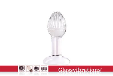 Glassvibrations Glasplug Ice Princess Glas Plug Sexspielzeug Anal Massagegerät