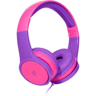 TTEC Wired On-Ear-Kopfhörer Kinder Kids verstellbares Kopfband AUX Eingang Pink-Lila