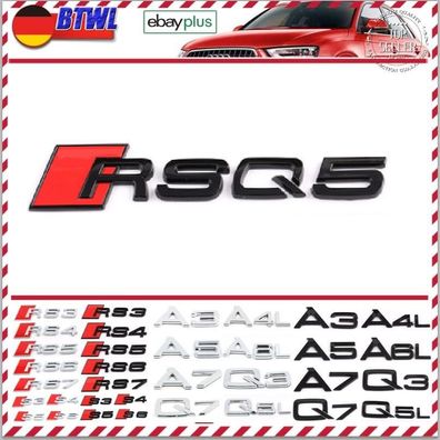 Auto Kofferraum Logo Abzeichen schwarz Emblem Badge für AUDI rsq5 Emblem rsq5 s5 a5