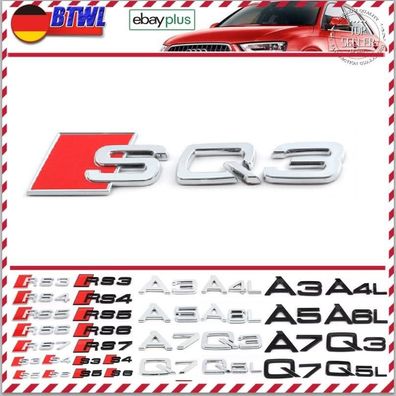 Auto Kofferraum Logo Abzeichen Silber Emblem Badge für AUDI sq3 Emblem SQ3