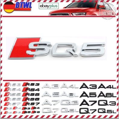 Auto Kofferraum Logo Abzeichen Silber Emblem Badge für AUDI sq5 Emblem SQ5
