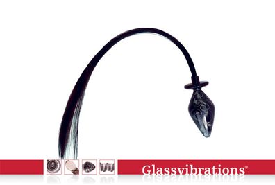 Glassvibrations DS Glasplug Pony Tail large Glas Plug Sexspielzeug Massagegerät