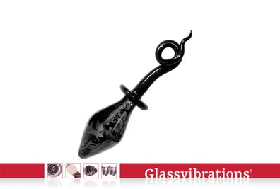 Glassvibrations DS Glasplug Pig Tail large Glas Plug Sexspielzeug Massagegerät