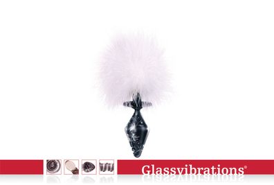 Glassvibrations DS Glasplug Bunny Tail large Glas Plug Sexspielzeug Massagegerät
