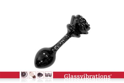Glassvibrations DS Glasplug Rose Tail large Glas Plug Sexspielzeug Massagegerät