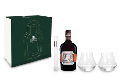 Botucal Mantuano Geschenkset Ron Extra Anejo 0,7l (40% Vol) + 2x Botucal Glas