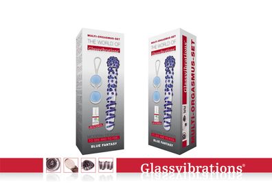 Glassvibrations Glasdildo Set Blue Fantasy Glas Dildo Sexspielzeug Massagegerät