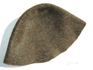 Hutstumpen Wolle Stumpen braun mit glitzernden Haaren 120 gr Ü 49cm Rd 80cm Stu151