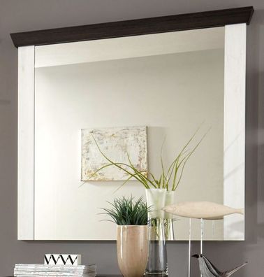 Wandspiegel Garderobenspiegel weiß Pinie Landhaus Flur Diele Spiegel Corela 107 cm