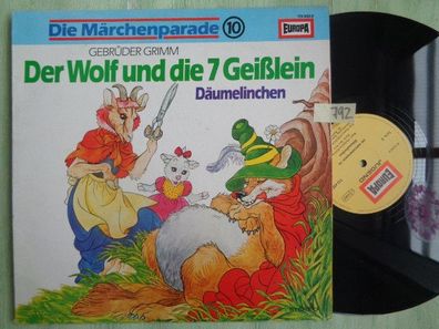LP Europa Märchenparade 10 12 Grimm Andersen Wolf & 7 Geißlein Rattenfänger Hameln