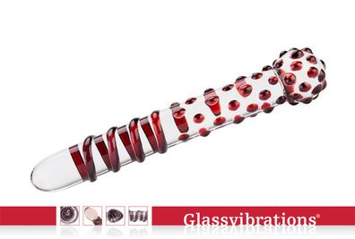 Glassvibrations Glasdildo Red Fantasy Glas Dildo Sexspielzeug Lust Massagegerät