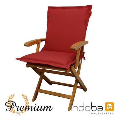 Sitzauflage Niederlehner Polsterauflage Stuhlauflage Auflage - extra dick - Rot