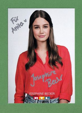 Josephine Becker ( Unter Uns ) - persönlich signierte Autogrammkarte