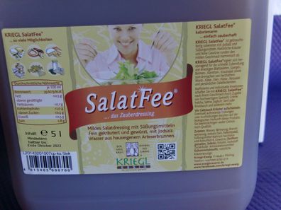 Salatfee, Salatdressing, Essig Kriegl, sehr vielseitig 5 L Kanister Neu