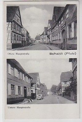 63421 Mehrbild Ak Schaidt Pfalz Obere und Untere Hauptstraße um 1940