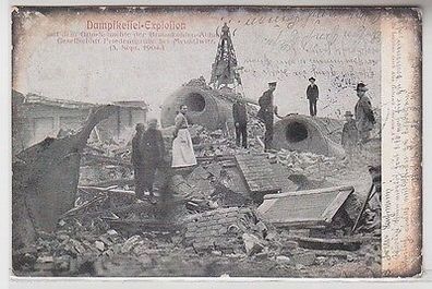 65133 Ak Dampfkessel Explosion Friedensgrube bei Meuselwitz 1904