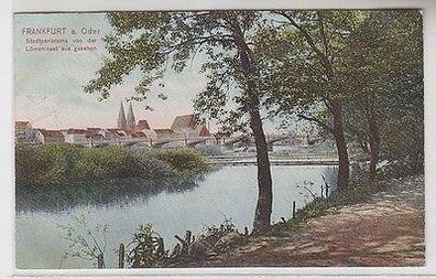 66639 Ak Frankfurt an der Oder Stadtpanorama von der Löweninsel aus gesehen 1907