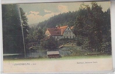 66409 Ak Langenbielau in Schlesien Gasthaus "Goldenes Sieb" 1906