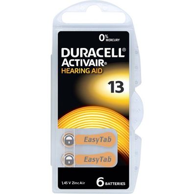 Duracell Batterien Hörgeräte 13 PR48