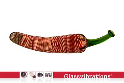 Glassvibrations Glasdildo Red Pepper 2.0 Frucht Glas Dildo Sex Spielzeug Massage