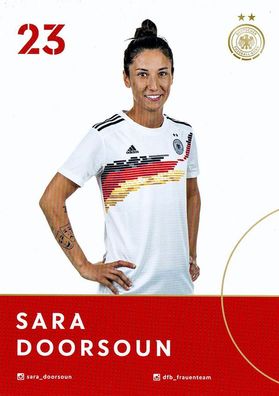 Sara Doorsoun (Fußballerin - DFB - Frauenteam ) - Autogrammkarte