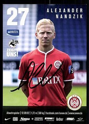 Alexander Mandzik SV Wehen Wiesbaden 2014-15 Original Signiert + A 84834