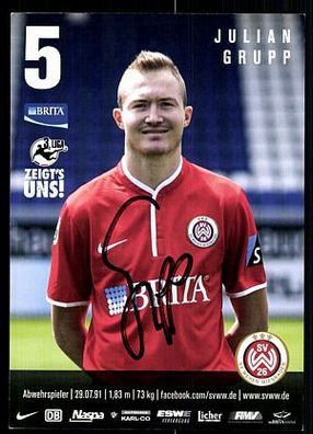 Julian Grupp SV Wehen Wiesbaden 2014-15 Original Signiert + A 84815