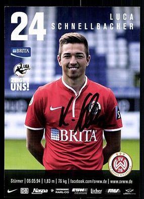 Luca Schnellbacher SV Wehen Wiesbaden 2014-15 Original Signiert + A 84831