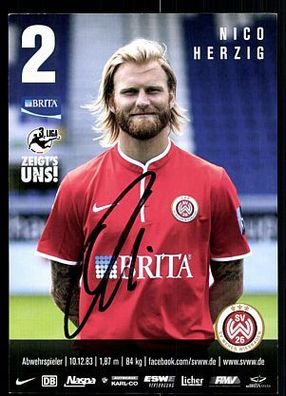 Nico Herzig SV Wehen Wiesbaden 2014-15 Original Signiert + A 84813