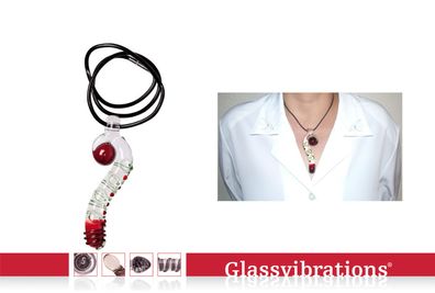 Glassvibrations Kettenanhänger Rosenstock Glas Schmuck Halskette Sexy Frauen