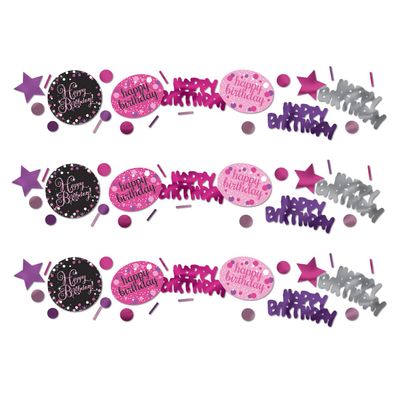 Tischkonfetti Happy Birthday Sparkling Celebration Pink 34g