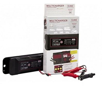 Automatisches-Batterieladegerät 6/12 V. Multicharger 14120, max. 1,0/4,5 A.
