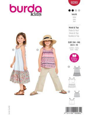 Burda Style Papierschnittmuster Kleider Kinder #9280