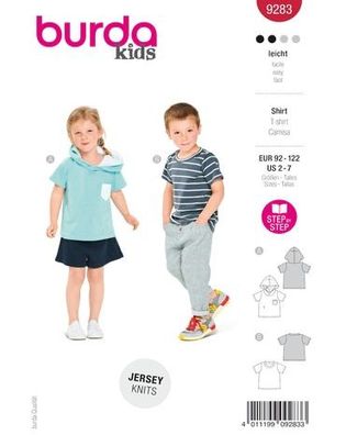 Burda Style Papierschnittmuster Shirt und Hoody für Kinder #9283