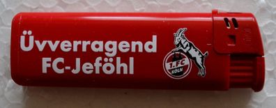 1. FC Köln -1 Feuerzeug + 3 Aufkleber + 1 Schlüsselanhänger + 1 Pin . Zum Jubelpreis!