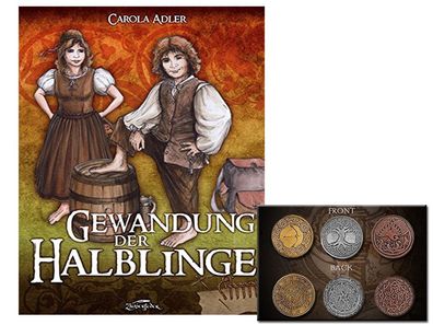 Gewandung der Halblinge (Buch) LARP Kleidung + Elfen Münzset Münzen Elves Hobbit
