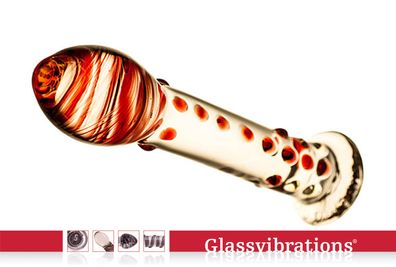 Glassvibrations Glasdildo Der rote Baron Glas Dildo Sexspielzeug Lust Massagegerät