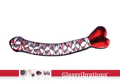 Glassvibrations Glasdildo Herz Bube Glas Dildo Sexspielzeug Lust Massagegerät